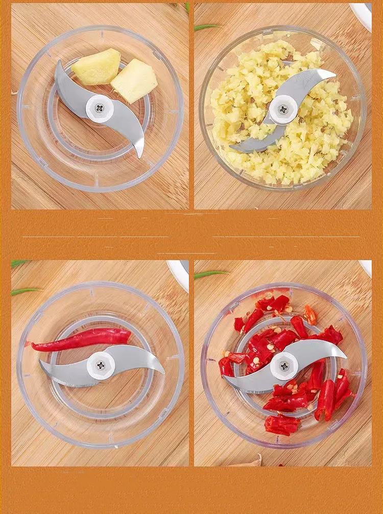 Multifunction Processor Electric Mini Food Garlic Vegetable Chopper Ginger Crusher Presses For