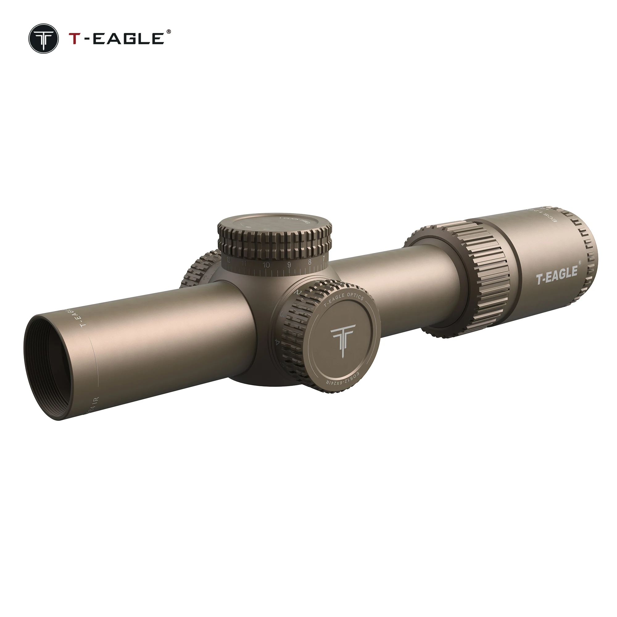 T-EAGLE EOS 1.2-6X24 IR-TAN 茶色照明スコープ 防水・防霧・耐衝撃