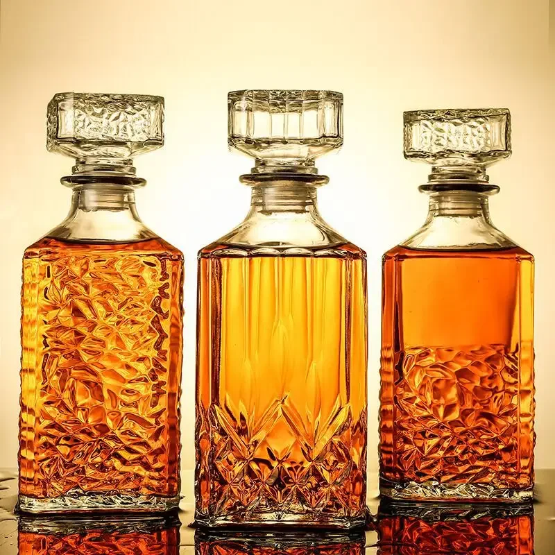 Custom Square 100ml 250ml 300ml 375ml 500ml  Wine Champagne Liquor XO Empty Glass Bottle