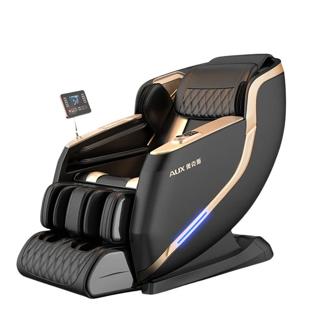 new design 4d sl track control rocking music full body home use zero gravity shiatsu electric leather luxury massage chair