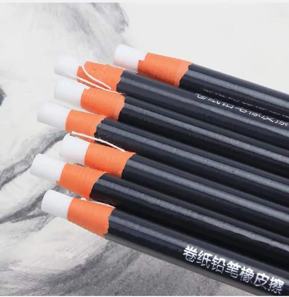 Ластик для эскизов в виде ручки ластик форме карандаша с круглым кончиком выделения резиновые школьные принадлежности