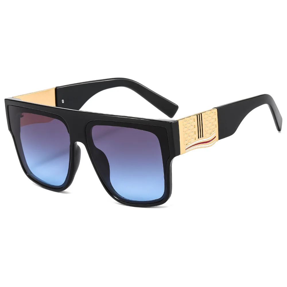 2024 nuova moda di lusso firmato oro cintura a forma di occhiali da sole da  donna uomo alla moda moderni marchi famosi Vintage Flat Top occhiali da