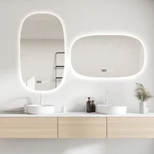 Arched Mirror Vanity Mirror With Touch Screen Lights Bath Mirrors