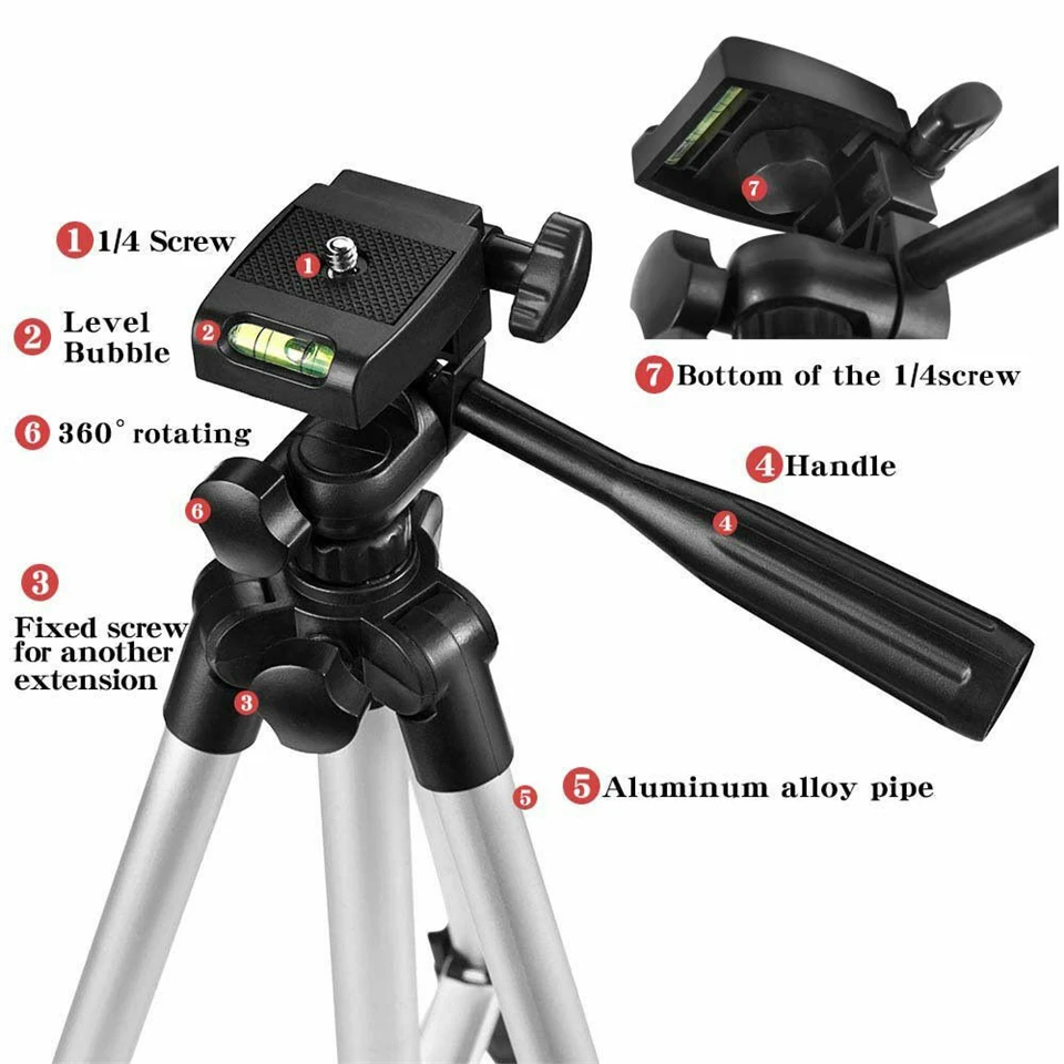 Universal Travel Camera Tripod Stand Holder Mount 3110 3120 Phone Tripod Aluminum Travel Tripod Par For Phones Canon Nikon