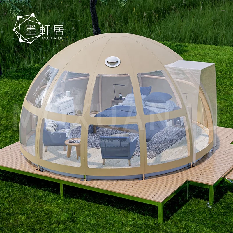 Waterproof Pvc Domes Glamping Panorama Geodesic Dome Lodge House For