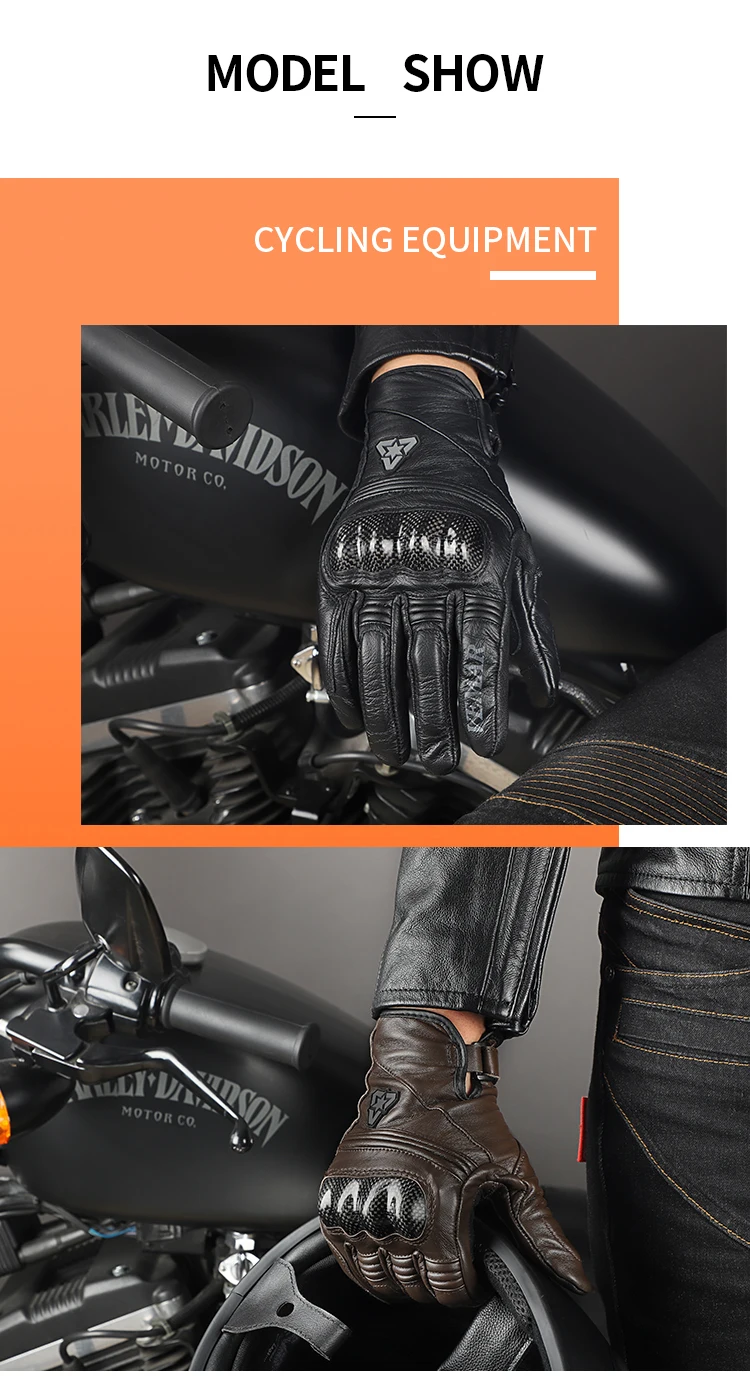 Men Winter Leather Motorcycle Sports Outdoor Prote... - Grandado Men Winter Leather Motorcycle Sports Outdoor Prote... - Grandado