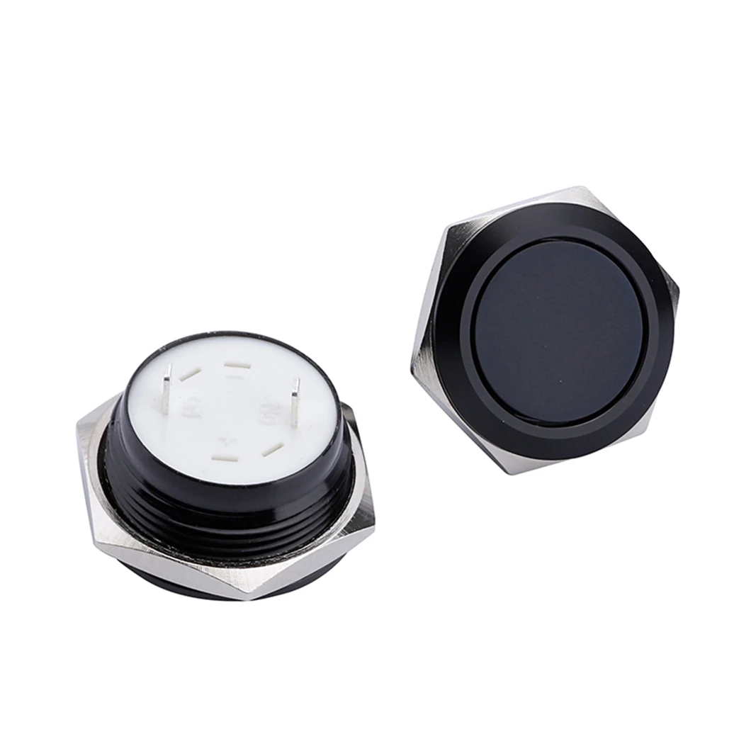 Flat Head Button Push Button Switches 20a 12v LED Stainless Steel Self Return Momentary Latching Metal 8mm 10mm ABILKEEN IP65