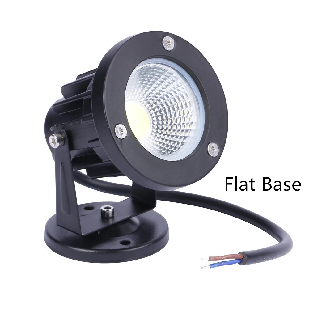 Outdoor LED Lawn Light with Spike Stand Waterproof IP68  Rotating Path COB Spotlight 220V RGB Garden Landscape Tree Spot light