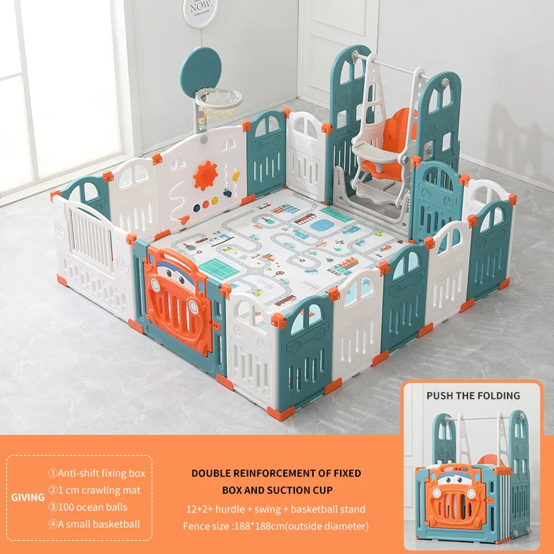 Foldable Ecofriendly Complete Set Baby Safety Fence Play Pen Set