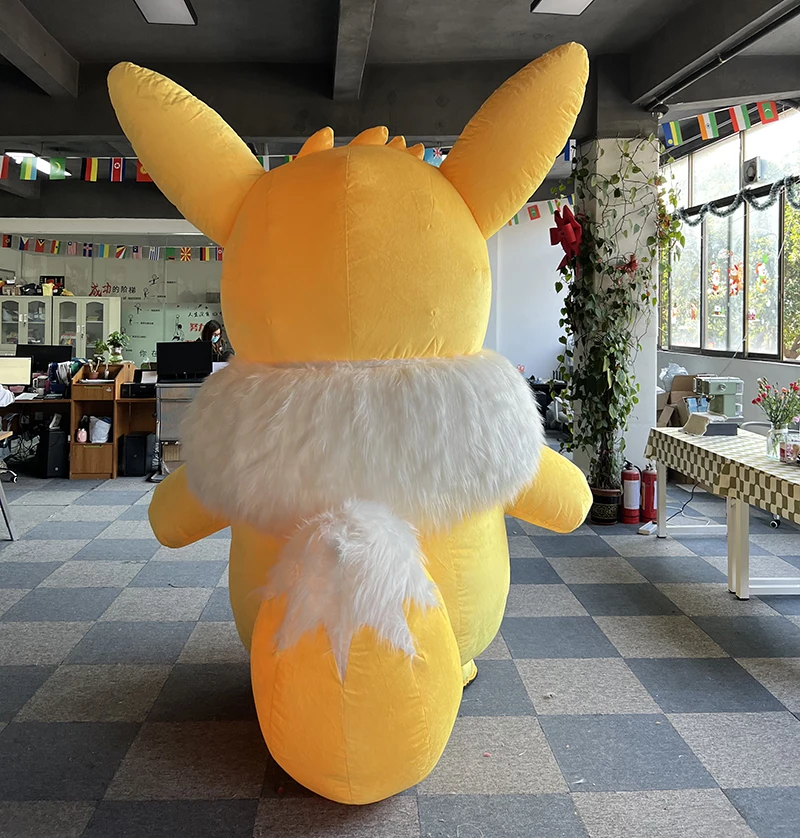 High Quality 2m 2.6m Custom Inflatable Unisex Adult Pikachu Mascot Costume Furry Design Outdoor Cartoon Character Costume