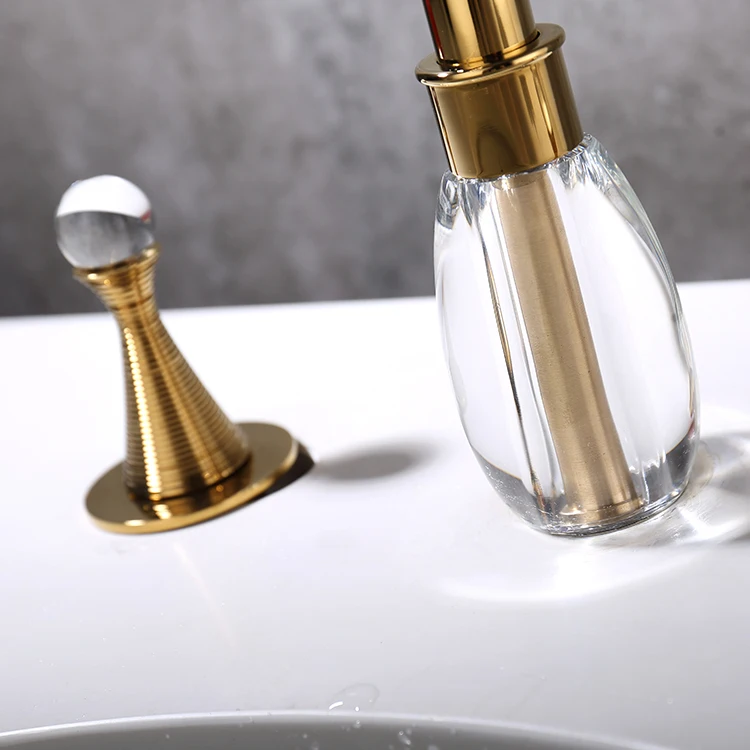 Special Design Bathroom Deck Mount Mixers 3 Hole Basin Faucets