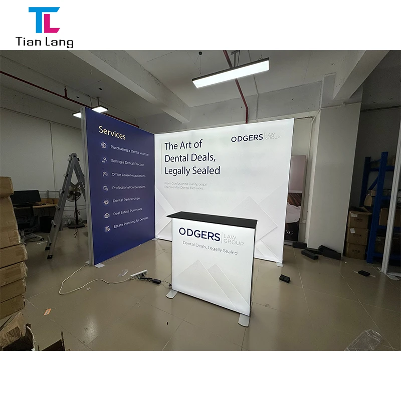 天朗 ライトボックス 背面照明 トレードショー展示ブース 両面ライトボックス 展示イベントブース