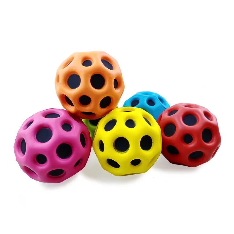 6.3cm 7cm Moon Ball Bouncing Ball Custom Logo Color PU Foam High Bounce Ball for Kids and Adults Relaxing Toys