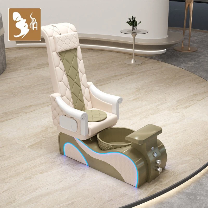 Foot Spa 2025 Hot Sale Simple Pedicure Sofa Bean Paste Color Pedicure Chairs For Salon