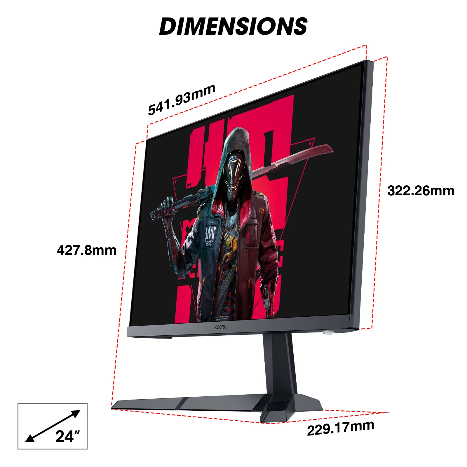 Koorui Monitors for PC Para Computador Triple Screen Laptop Computer  Monitor 75hz 24 Polegadas Munitor Gamer Gaming - AliExpress