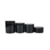 Black jar with black lid
