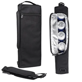 Custom Adjustable Sling Shoulder Strap 7 Tube Beer Can Cooler Sleeve Bag Insulated Golf Cooler Bag
