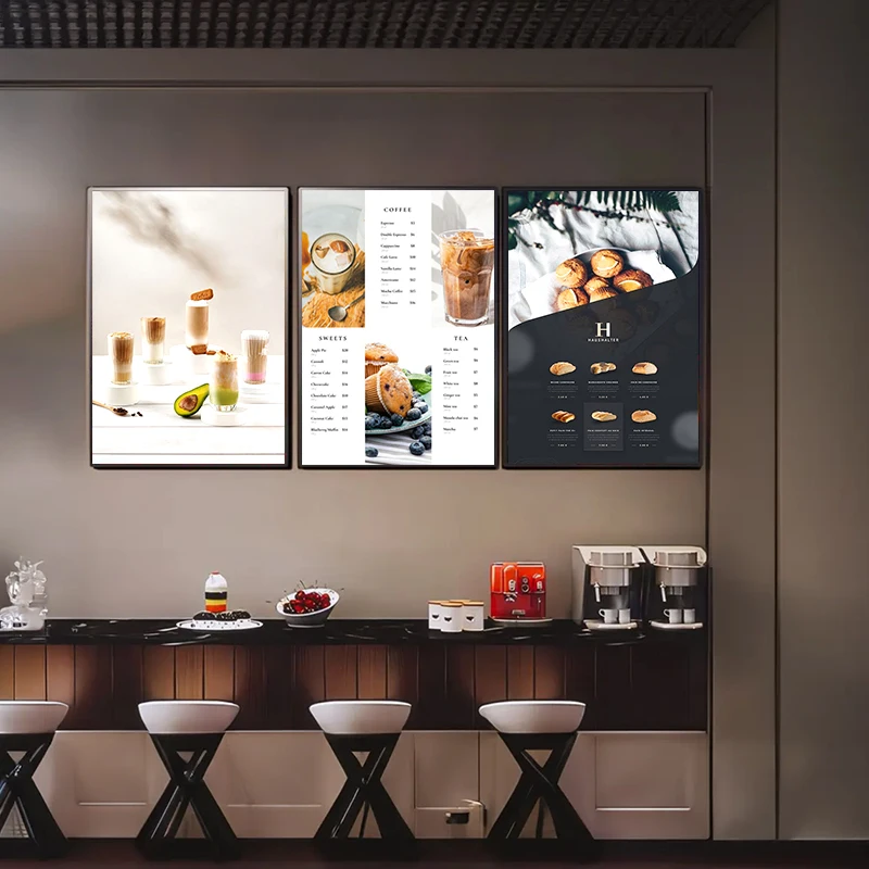 Advertising Light Box Led Menu Board for Restaurant Marketing Hanging Display Frame LED Slim Light Box