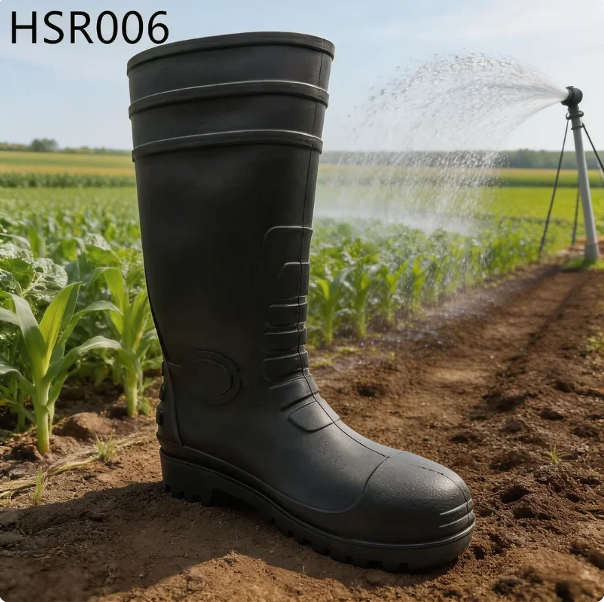 LXG,fishery Worker Steel Toe Insert Waterproof Safety Rain Boots Livestock Farm All Color Available Long Tube PVC GumbootsHSR006