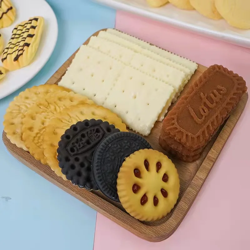 Decoration Display Props Model Biscuits Artificial Cookie Food Chocolate Dessert Fake Cookies