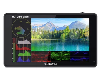 FEELWORLD LUT6S 2600 Nits HDR/3D LUT Touch Screen DSLR Waveform 6 Inch SDI Monitor