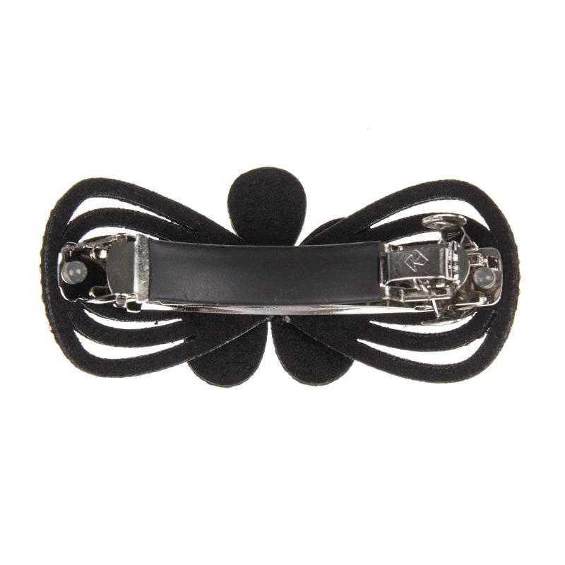 Luxury Rhinestone Flower Hairpin Full Crystal Top Clip Hair Barrette Shinny Crystal Bow Spring Hair Clip for Girls