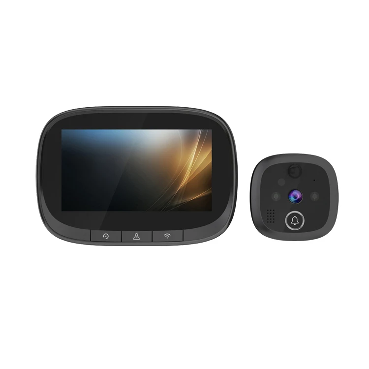 Latest Motion Detection Viewer 1080P With Audio Door Bell Multi-Users  Peephole WIFI Door Viewer Security Camera Door Bell - Main Image