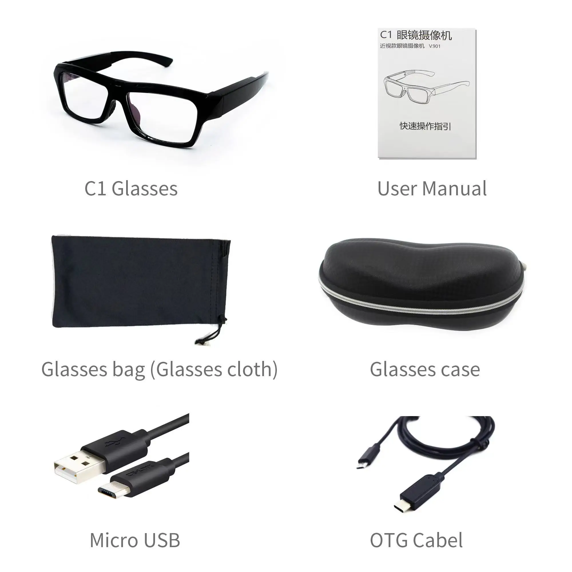 4k Camera Glasses Wearable Uhd Max 3840*2160px Spy Glasses Camera Hidden Invisible Camera