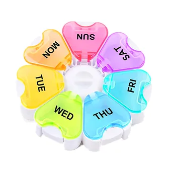 New Promotional Pill Box with 7 Detachable Compartments for Easy Organization of Pills and Vitamins At Home EL23575