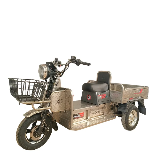 China Factory 60V 72V 2200W 3000W Adult Three Wheel Delivery Vehicle Cargo Scooter Electric Tricycle