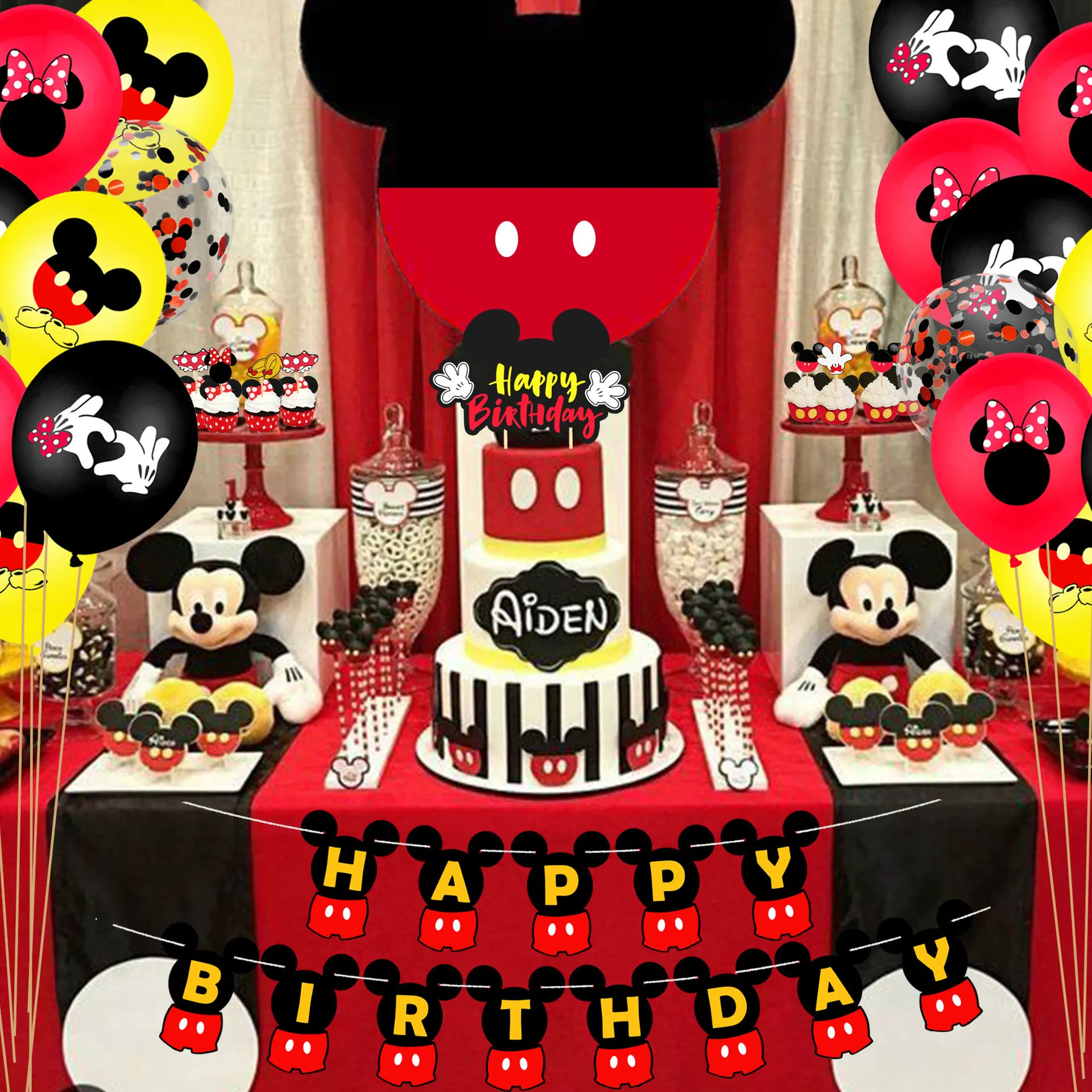 Banniere De Gateau D Anniversaire Pour Enfants Theme Mickey Mouse Ensemble De Ballons Fournitures De Decoration Pour Fete D Anniversaire Minnie Buy Mickey Mouse Fete D Anniversaire Decoration Articles De Fete Minnie Mickey Product On Alibaba Com