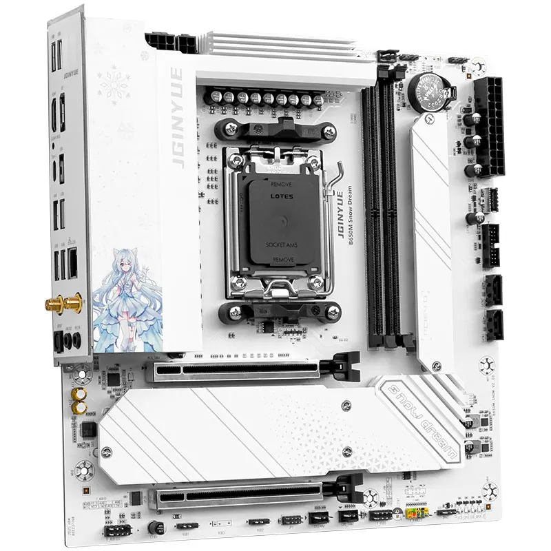 JGINYUE B650M  DREAM マザーボード 未使用品 JGINYUE B650M Snow Dream AM5 マザーボード - AMD Ryzen 7000/8000