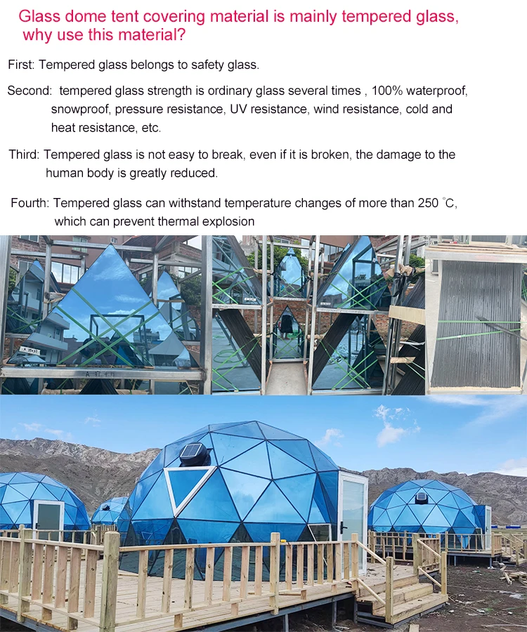China Manufacturer Aluminum Glass Dome House For Family Resort And