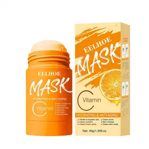 Bamboo Charcoal Solid Face Mask Natural Organic Safe and Effective, Deep Cleansing and Moisturizing Vitamin C Solid Facial Mask