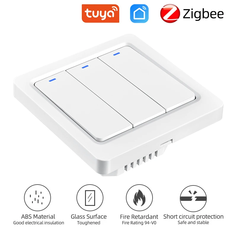 Zigbee Push Button Matter Smart Switch Tuya Smart Life Control Zigbee Light Switch