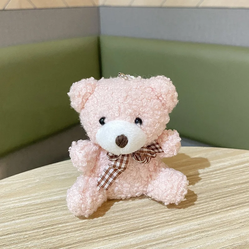 Set Portachiavi In Peluche Kawaii – Orso Marrone, Coniglio E Cane Con Ciondolo A Cuore