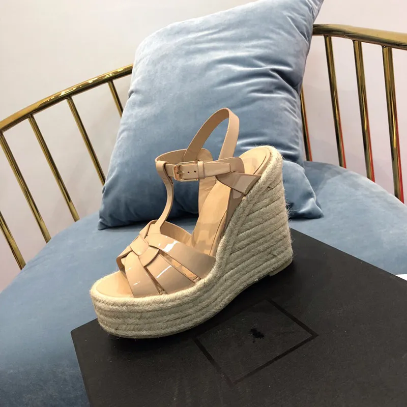 Sandales En Cuir Véritable À Semelles Compensées Pour Femme,Chaussures De  Luxe,De Styliste,De Marque,Chaussures D'été Pour Fête Et Mariage - Buy  Chaussures D'été Femmes,Femmes De Luxe Chaussures,Marque De Luxe Chaussures  Femmes Product on