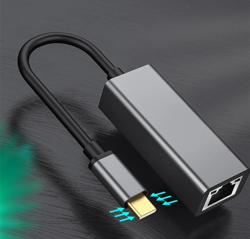 No Driver Need Network Adapter Gigabyte Speed 1000Mbps Type C to Rj45 Ethernet Usb c Adapter