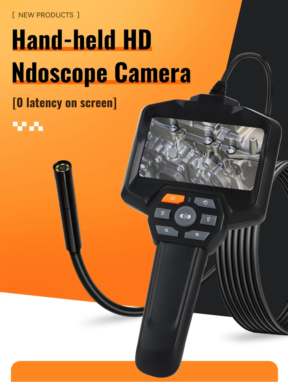 Industrial Endoscope Camera 7.9mm Borescope Inspection Camera Borescope Tool Underwater Video