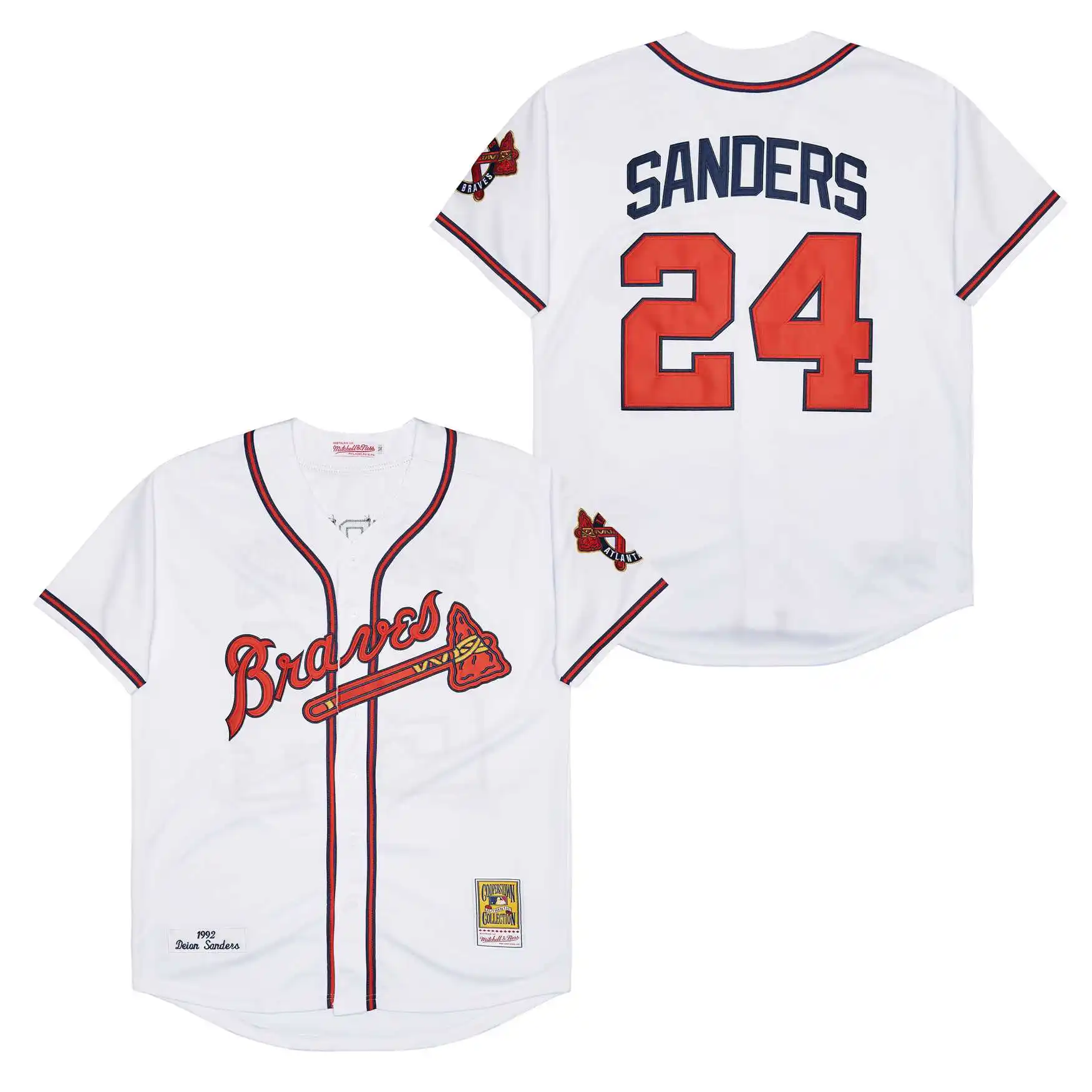 Mitchell & Ness Atlanta Braves Deion Sanders L