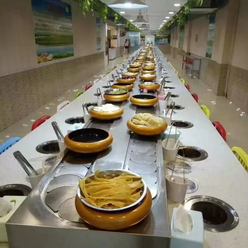 Revolving Conveyor Sushi Bar Table Sushi Restaurant Train Conveyor Belt Machine for Sale DDP Good Price
