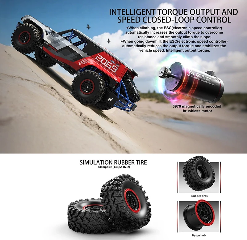 MJX H8P 1/8スケール ブロンコR ライセンス取得済み 4WD RCロック