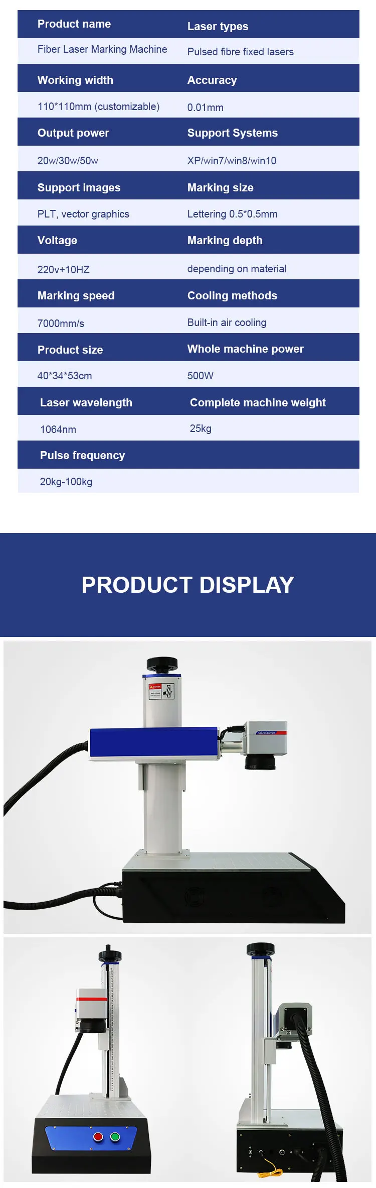 Portable Engraving Cutting Industrial Desktop Fiber Laser Marking Machine for High-Precision Metal Nameplate supplier
