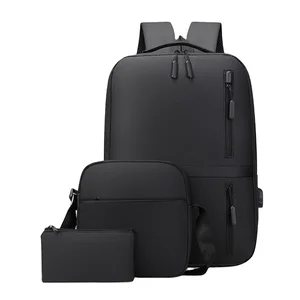 Large Capacity Casual Style Travel Computer Backpack Waterproof Oxford with RFID USB Features Zipper Closure Laptop Backpack