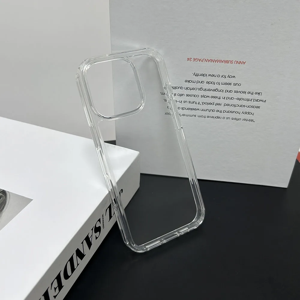 Transparent Phone Case For Iphone 16 Plus Pro Max 2024 Precision Hole Luxury Cell Simple Cases Anti-Fingerprint Sjk498 Laudtec