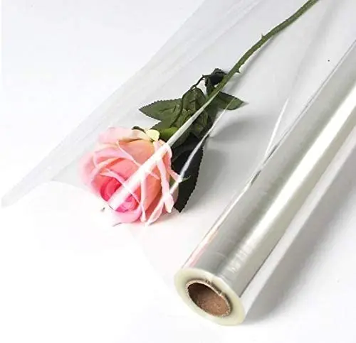 Plastic Custom Design Printed Clear Cellophane Wrap Roll for Clear Basket Bags Cello Rolls