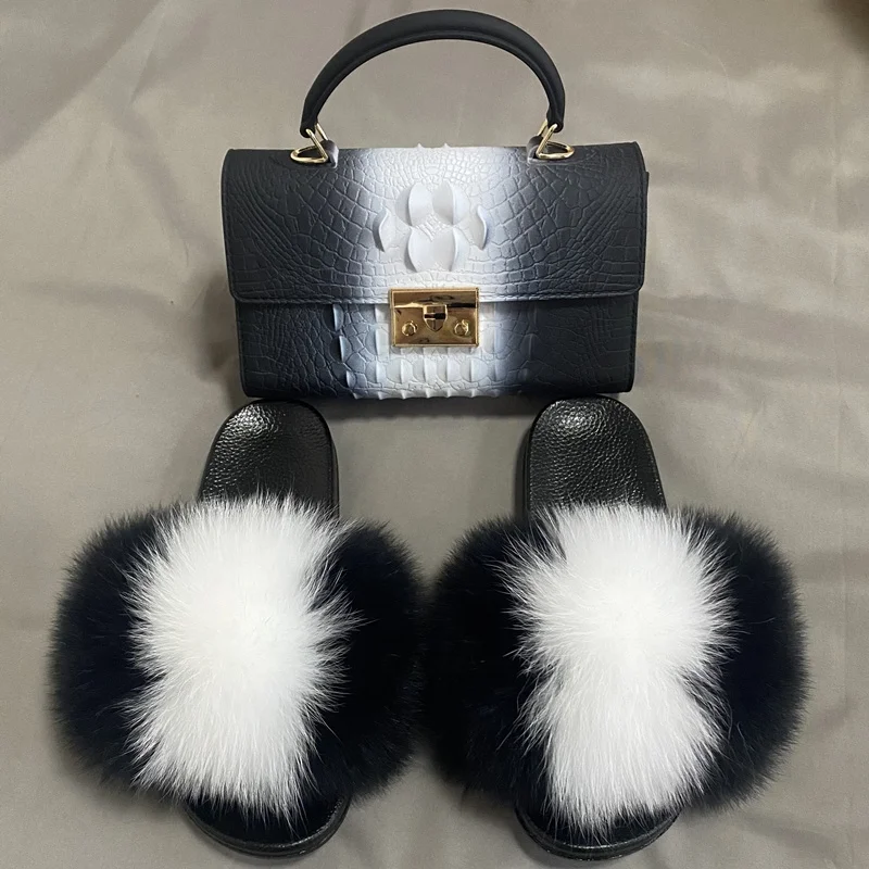 kid fur slides wholesale