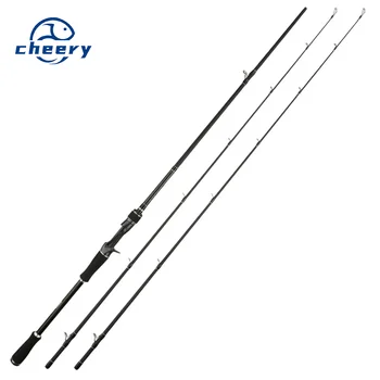 CHEERY Super Hard Straight Handle Carbon Lure Rod for River Fishing 1.83m-2.4m Sizes Light Thunder Black Factory Wholesale – Hard Lure – view 2