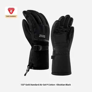 Pelliot Primaloft Gold Label  Winter Ski Gloves Zipper Closure Unisex Outdoor Waterproof Mountaineering