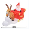 Elk sled inflatable Santa Claus